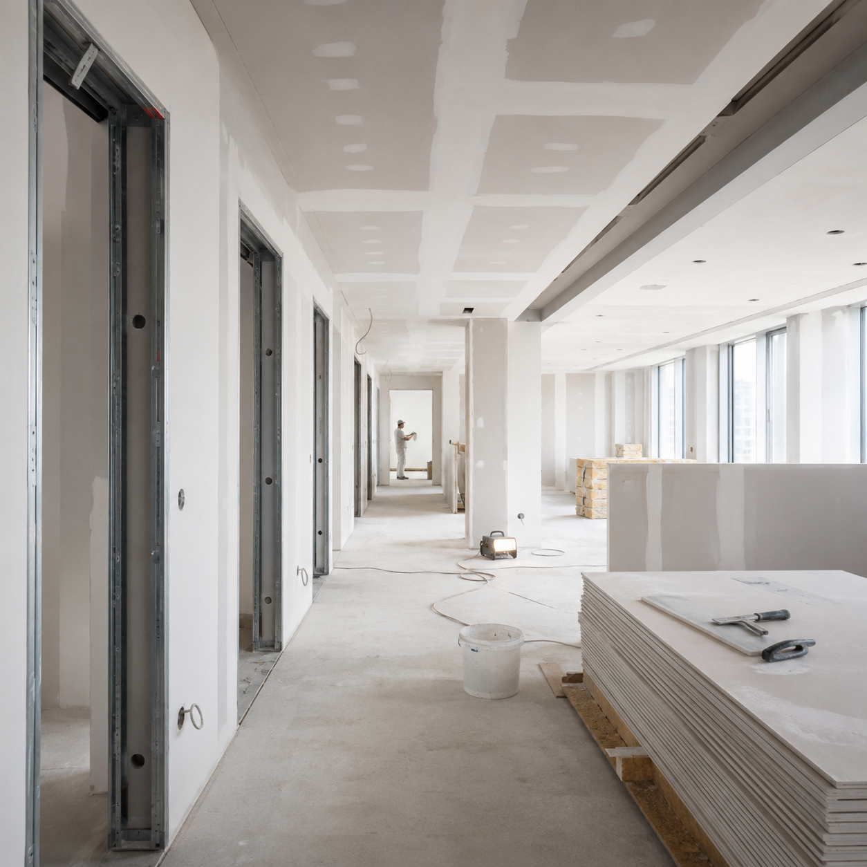 Aménagement intérieur en cours de réalisation